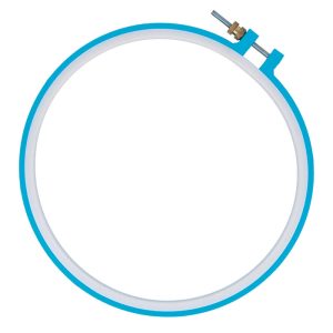 Borduurring kunststof rond blauw