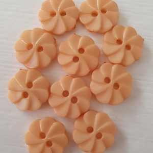 Oranje bloemetjes knopen 10 stuks