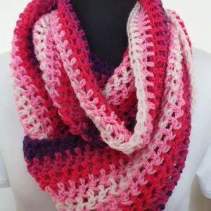 Dubbele gekleurde col roze