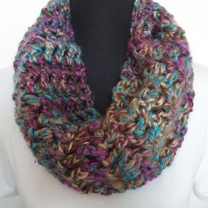 Enkele col paars blauw bruin