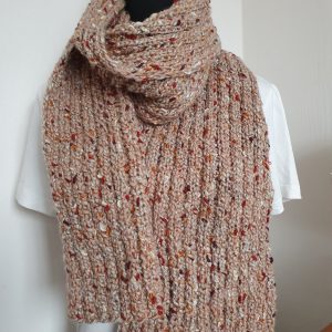 Gebreide sjaal bruin
