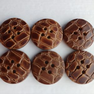 Bruine knopen 6 stuks