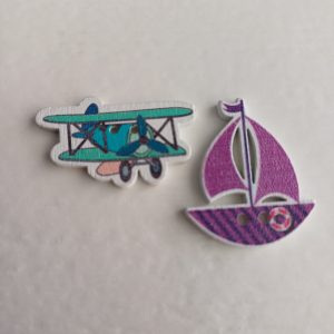 Houten knopen 2 stuks