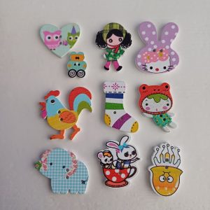 Houten knopen 10 stuks