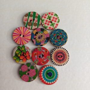 Houten knopen 10 stuks nr. 4