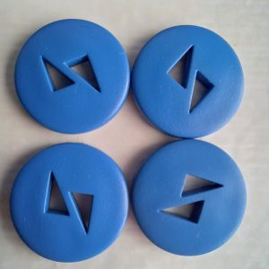 Blauwe knopen 4 stuks