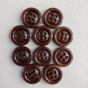 Bruine knopen 10 stuks