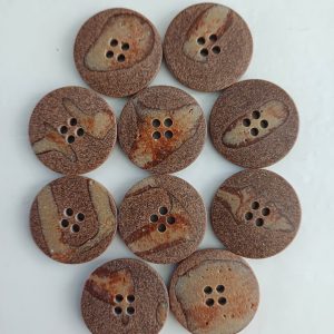 Bruine knopen 10 stuks