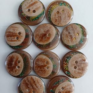 Bruine knopen 10 stuks