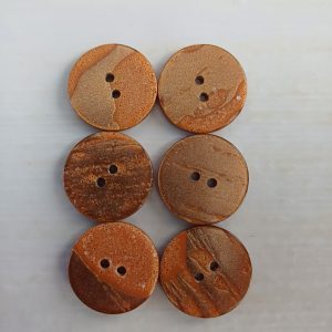 Bruine knopen 6 stuks