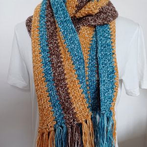 Gekleurde sjaal met franjes