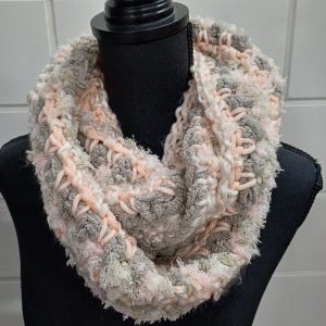 Dubbele col grijs roze