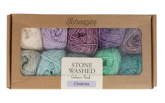 Scheepjes Stone Washed colour pack 10x25 g - Chakras
