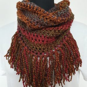 Dubbele gekleurde col bruin