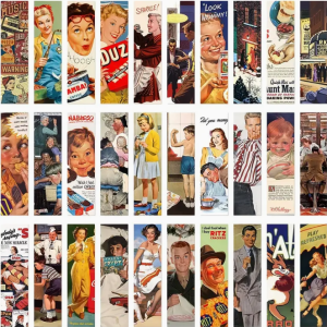 Boekenleggers 5 stuks - retro