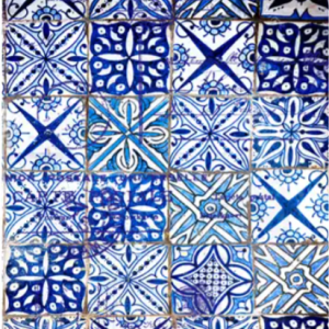 Decoupage papier blauw mozaiek nr. 306 - 30 cm x 42 cm