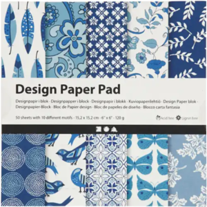Design paper pad blauw