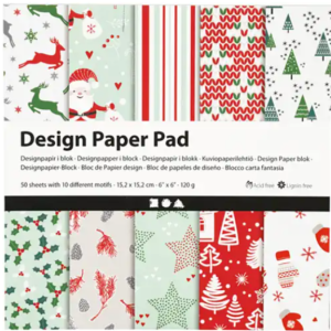 Design paper pad kerst