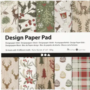 Design paper pad kerst