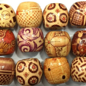 Houten kralen 12 stuks