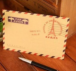 Mini enveloppen Paris 10 stuks