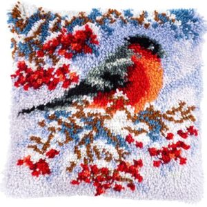 Vervaco knoopkussen goudvink in de winter