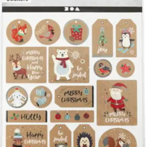 kerst stickers labels tags