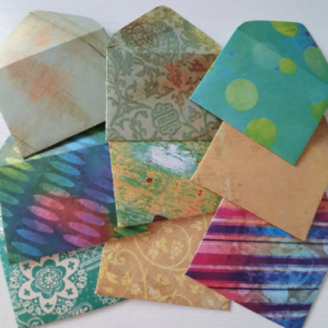 Vintage mini enveloppen 9 stuks